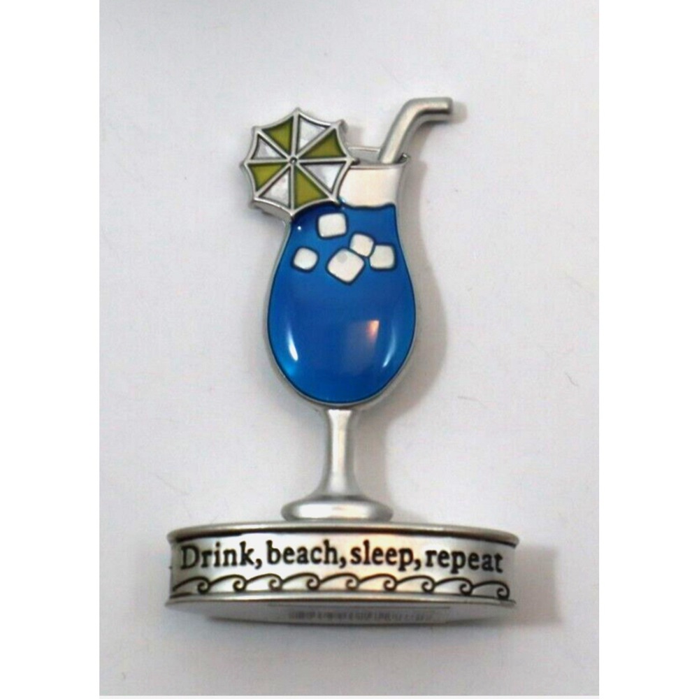 Cocktail drink beach sleep repeat FUN IN THE SUN miniature figurine Ganz 2"